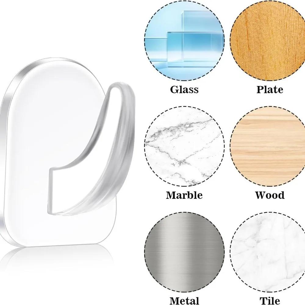 10Pcs Simple Mini Hooks Waterproof Car Living Room Classroom Bathroom Bedroom Sticky Hooks Home No Punch Behind The Door