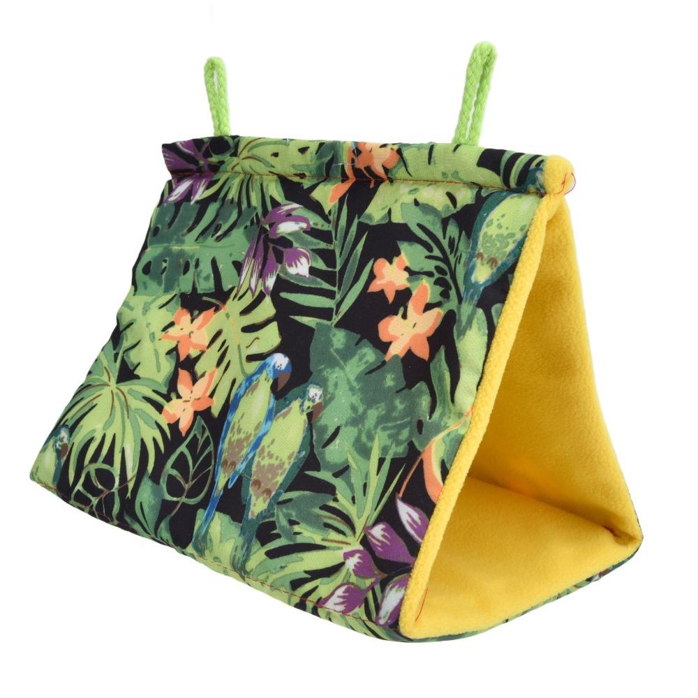 Washable Hut Tent Quick Dry Triangular Bird Nest Comfortable Bird Cage Toy Cockatiels