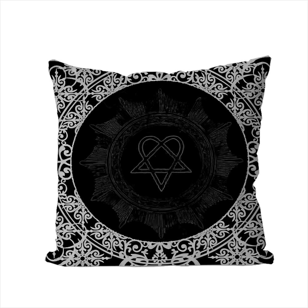 

Band His Infernal Majesty HIM Pillow Case For Car Sofa Decorative Home Doublesided Print Plush Square Throw Pillow Cushion Cove 30x30cm