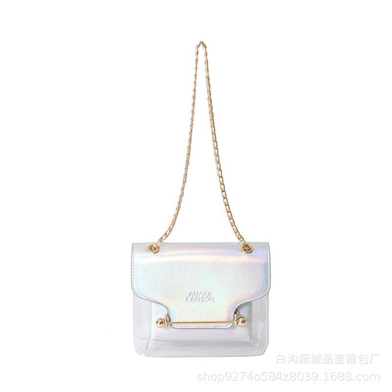 Popular small bag women 2025 new fashion messenger small bag chain bag transparent child and mother bag small square bag