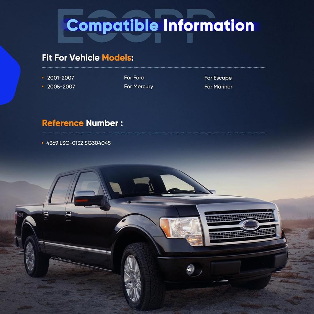 ECCPP Lift Support Window Glass Replacement Struts Gas Springs Fit for Ford Escape 2001-2007,for Mercury Mariner 2005-2007 Set of 2