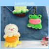 Fluffy Frog And Duck Keychain Charming Plush Doll For Couples Convertible Face
