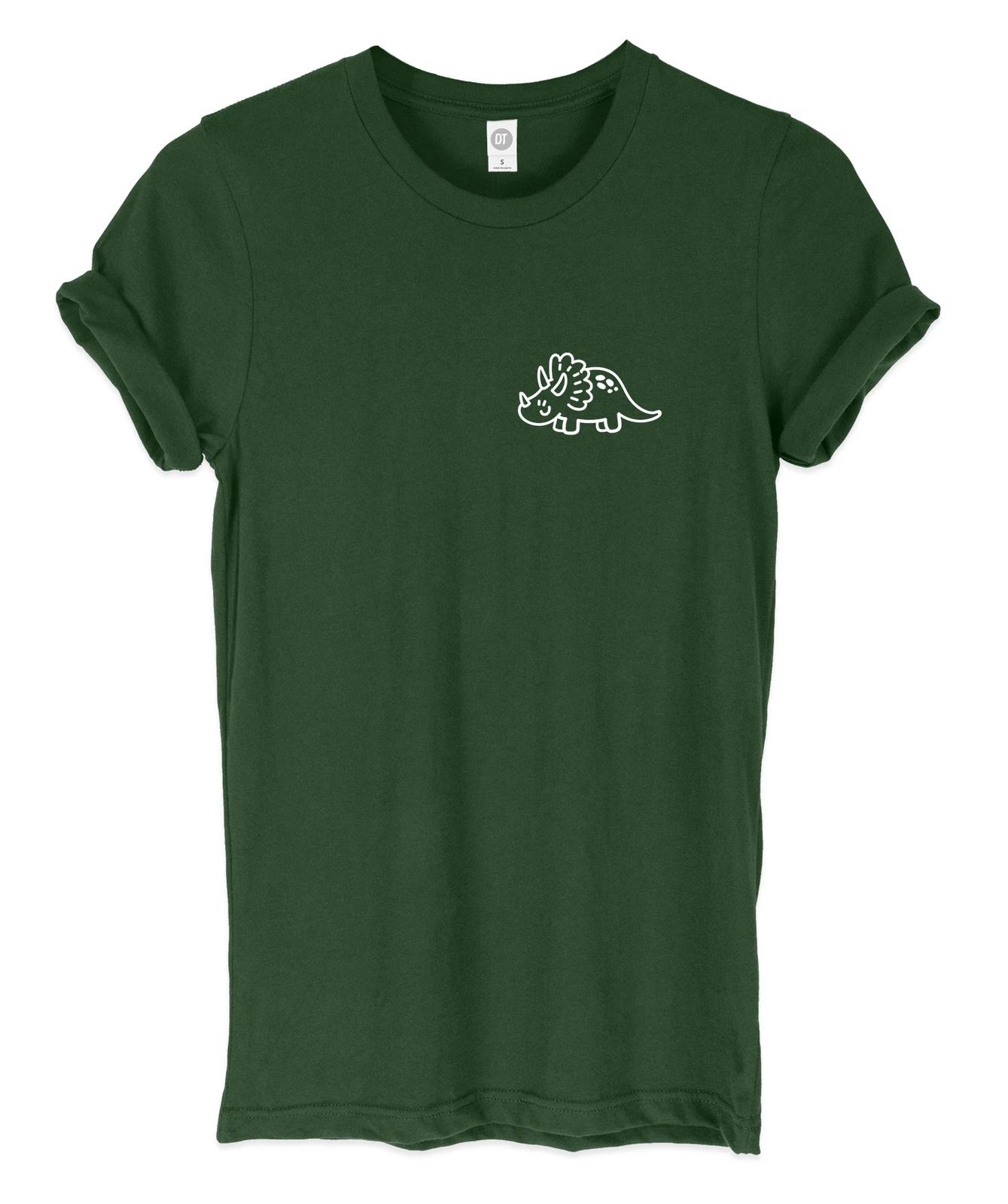 Triceratops Dinosaur Breast Print Mens Womans Funny Unisex Pocket Print T-Shirt S