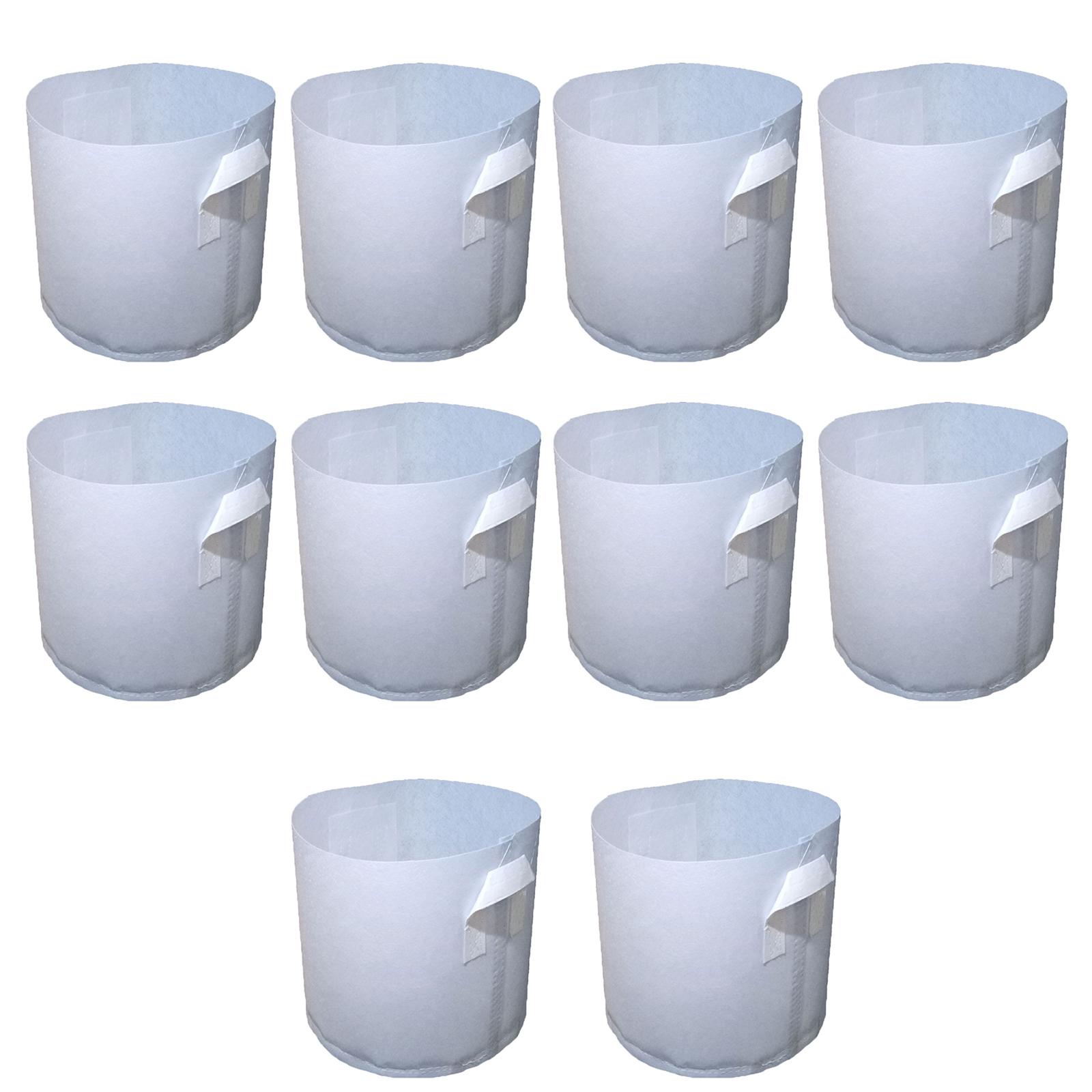 

10Pieces Biodegradable Nursery Bag Non-Woven Fabric Degradable Planting Nursery Seedling Bags White Plant Nursery Bags