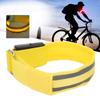 Reflective LED Light Armband Safety Belt with Double Luminous Strips USB Charging for Outdoor Night Running