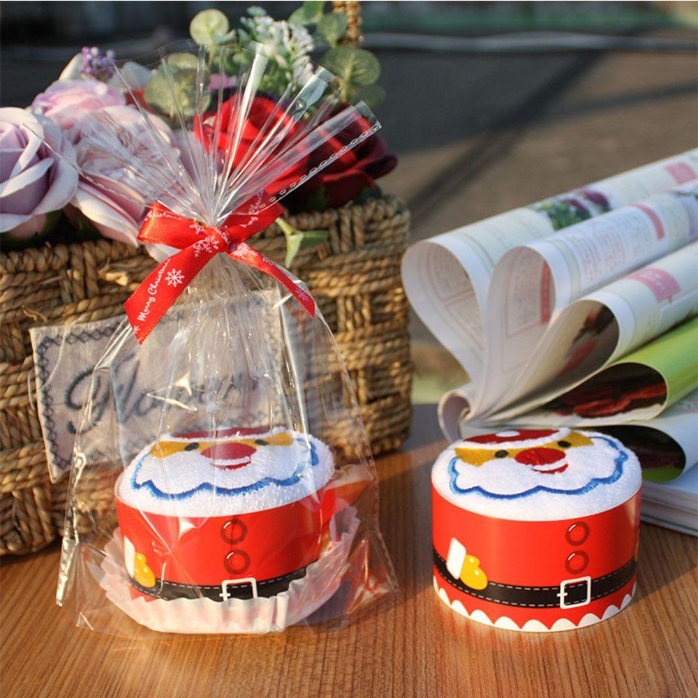 Decoration Souvenir Christmas Decorations Merry Christmas Gift Cupcake Cotton Towel Christmas Towel