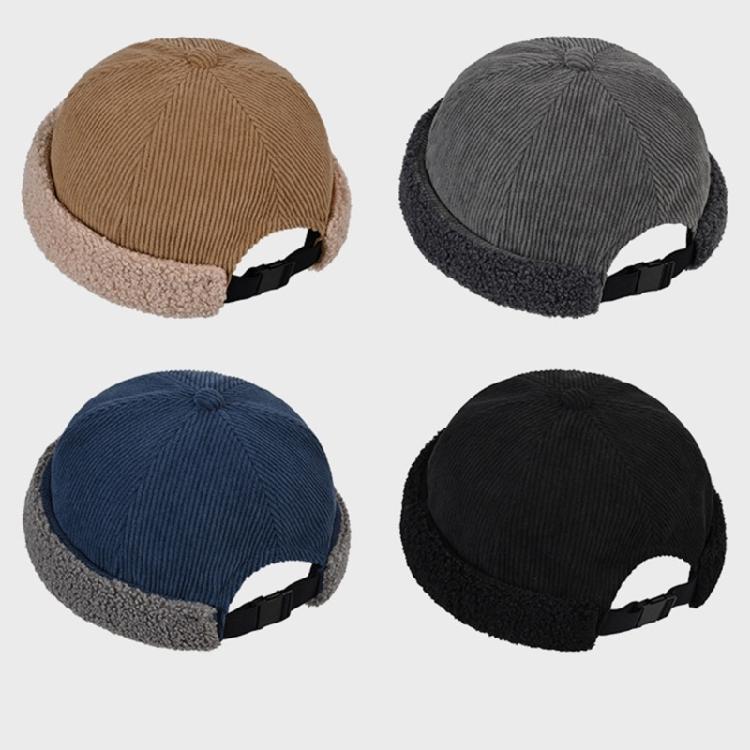 Brimless Trawler Worker Hat Outdoor Wear Docker Cap Skull Cap Unisex Casual Harbour Hat for Everyday Wear