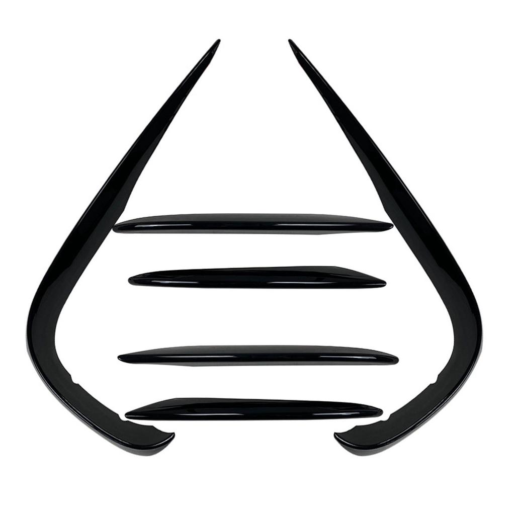 Front Bumper Canards Fog Light Cover Sticker Splitter For Mercedes Benz E Class W213 E260 E300 E53 AMG 2016- Car