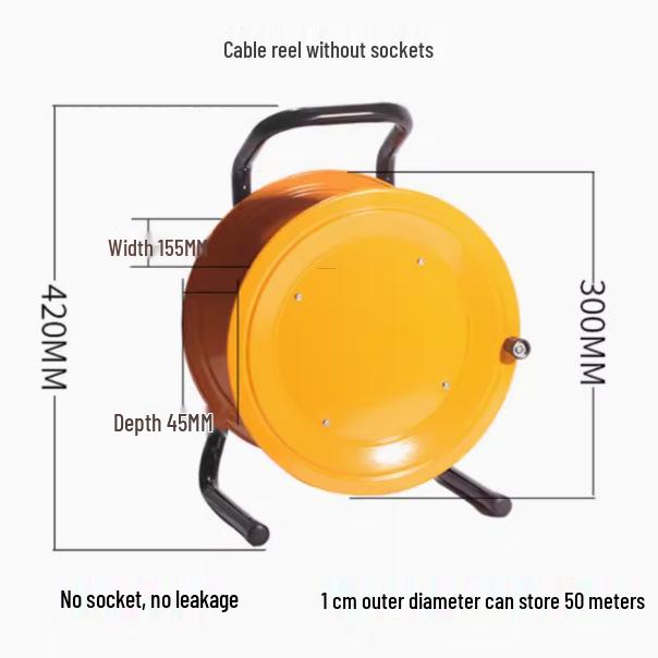 220V Wild Leopard Cable Reel Extension Cord, Empty Winding Reel, Available in 1.5/2.5/30/50/100 Meters