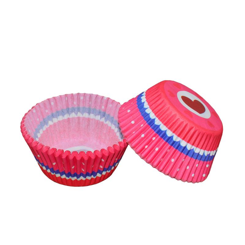 100PCS/Pack Disposable Cupcakes Cake Dessert Greaseproof Paper Dessert Making Paper Cups Festival Hygienic Party