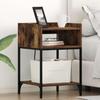 Nightstand with Shelf 2 pcs Smoked Oak 40 x 40 x 61 cm