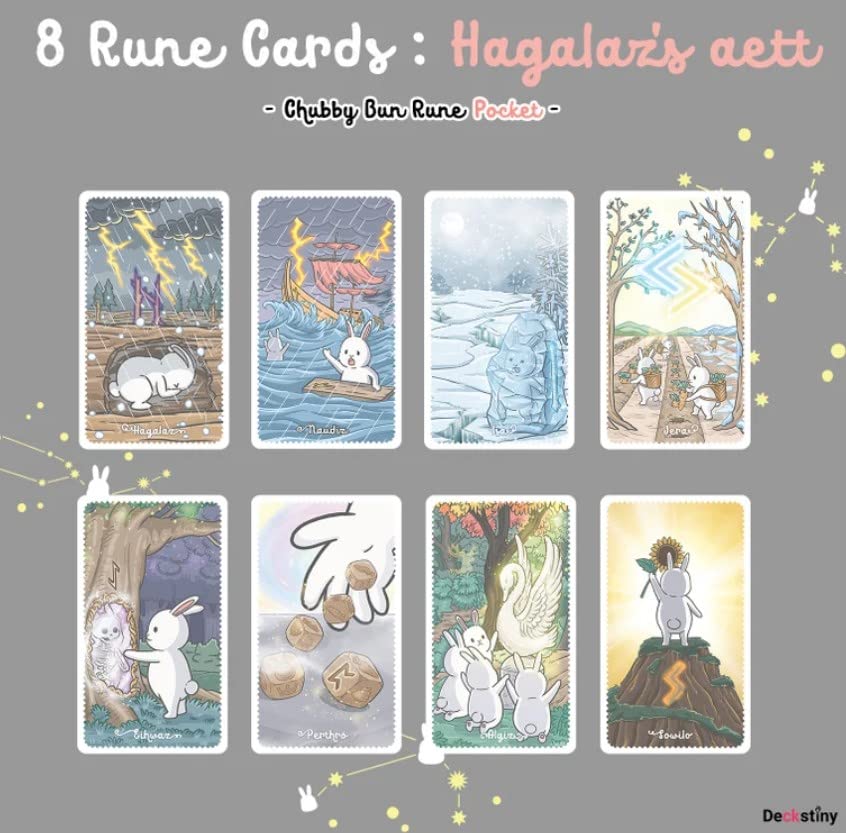 Kancharo Tarot Oracle Card Set Bun Rune Pocket Includes Japanese Oracle Card Basic Instructions Pouch 28-Piece [Chubby (Pocket Size)] & (Authentic)