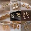 Silver Needle Zircon Curved Snake Winding Stud Earrings Niche Design Earrings Earrings