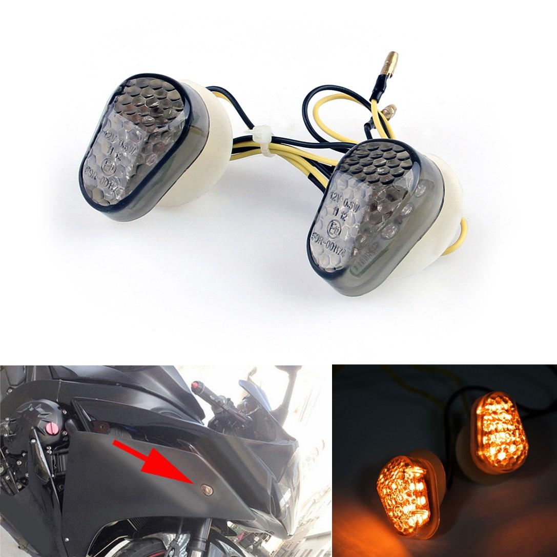 

LED Turn Signals For Yamaha YZF R1 R6 R6S R3 FZ1S FZ6S FZ6R XJ6 MT-03 FZ8 FZ10 Smoke