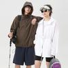 UPF10 + Couple Sunscreen Clothes Men's and Women's Summer Light and Breathable UV-proof Outdoor Casual Hooded Sunscreen Jacket