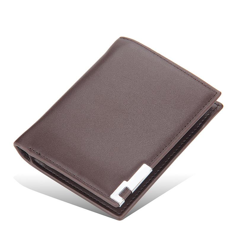 

Мужской короткий кошелек с железным краем синий кардхолдер мужской горизонтальный маленький кошелек