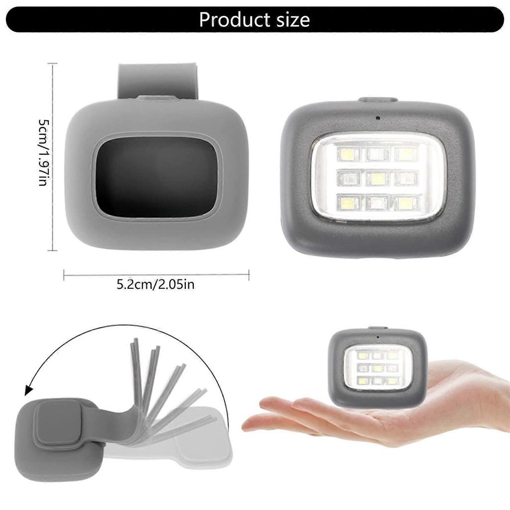 LED Clip Lamp Magnetic USB Charging Running Lamp Outdoor Headlamp Waterproof Jogging Lamp Outdoor Backpack Buckle Light