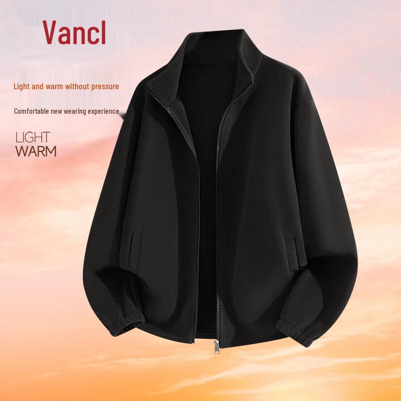 

VANCL Men s Stand-Collar Sherpa Fleece Jacket XL