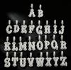 European and American New Hip Hop 26 English Letter Necklace Copper Set Zircon with Thorn Rock Sugar Letter Men's Necklace Pendant