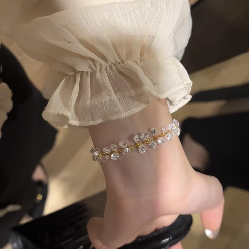 New Fashion Shiny Aaa Cubic Zirconia Adjustable Bracelets For Women Dainty Charms Wedding Engagement Party Trendy Jewelry