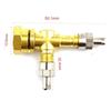 3 Way TPMS Valve Long Lasting Copper Rust-Proof Tire Accessory Pressure Gauge Connector for Truck Van Auto Repair Use