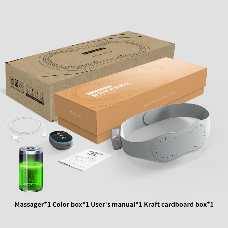 

Профессиональное облегчение вздутия живота Регулируемая температура Подходит EMS Массажер для похудения Пояс для похудения Портативная зарядка Здоровье поясницы серый