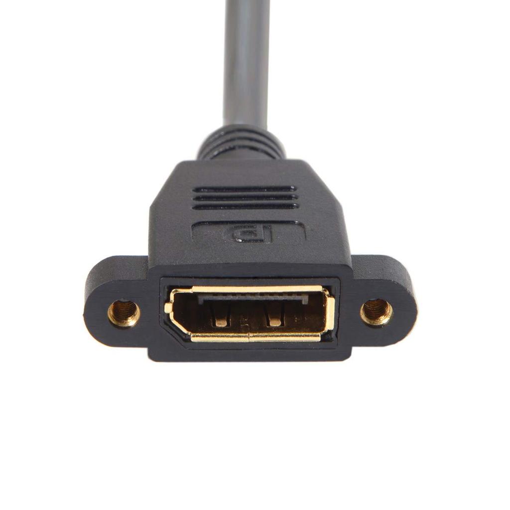 CY DisplayPort Male to Female 90 Degree Left Down Angle Extension Supports 4K 60Hz Cable,