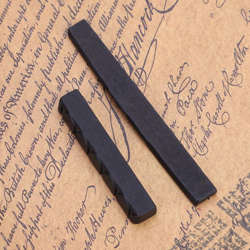 1 Set 2 PCS High Quality Ebony Nut and Saddle for Classical Guitar Parts