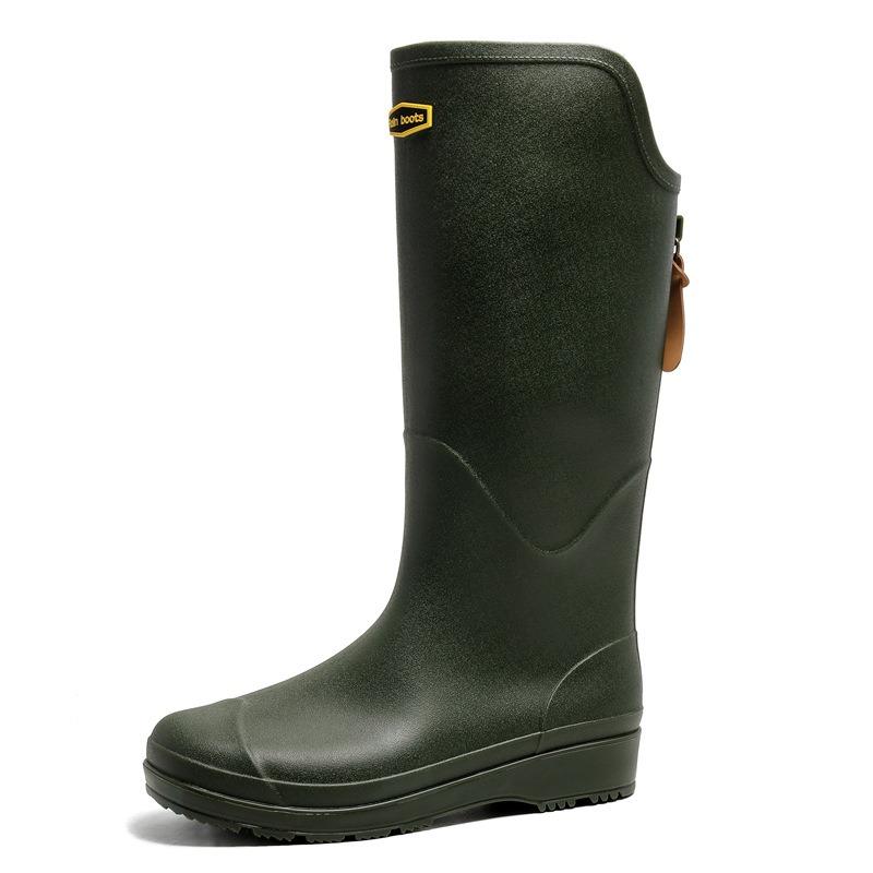 Rain Shoes Men's and Women's Non-slip Waterproof High Rain Boots Outdoor Wading Long Rubber Shoes Fishing Couple Hiking Shoes
