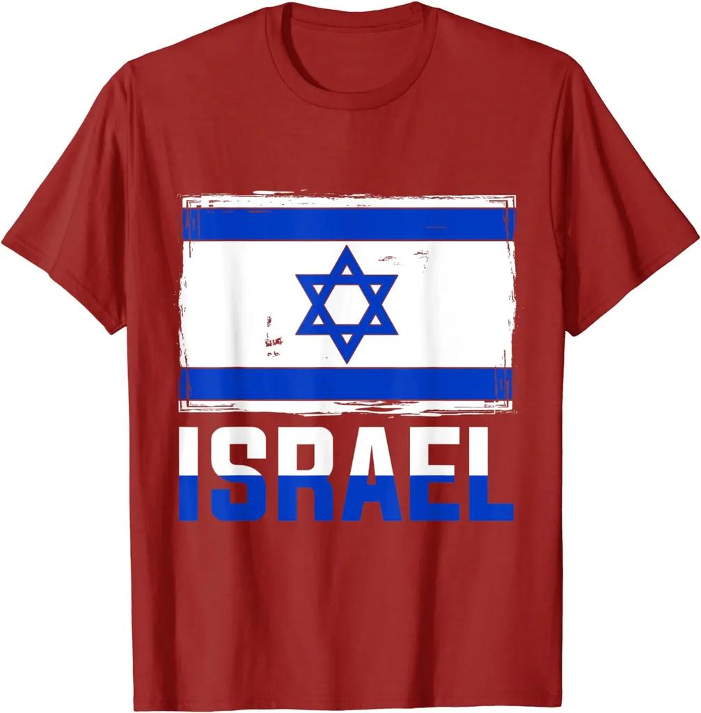 Israel Flagge T-Shirt 100% Baumwolle Rundhals Sommer Kurzarm Lässig Herren T-Shirt Größe S-3XL