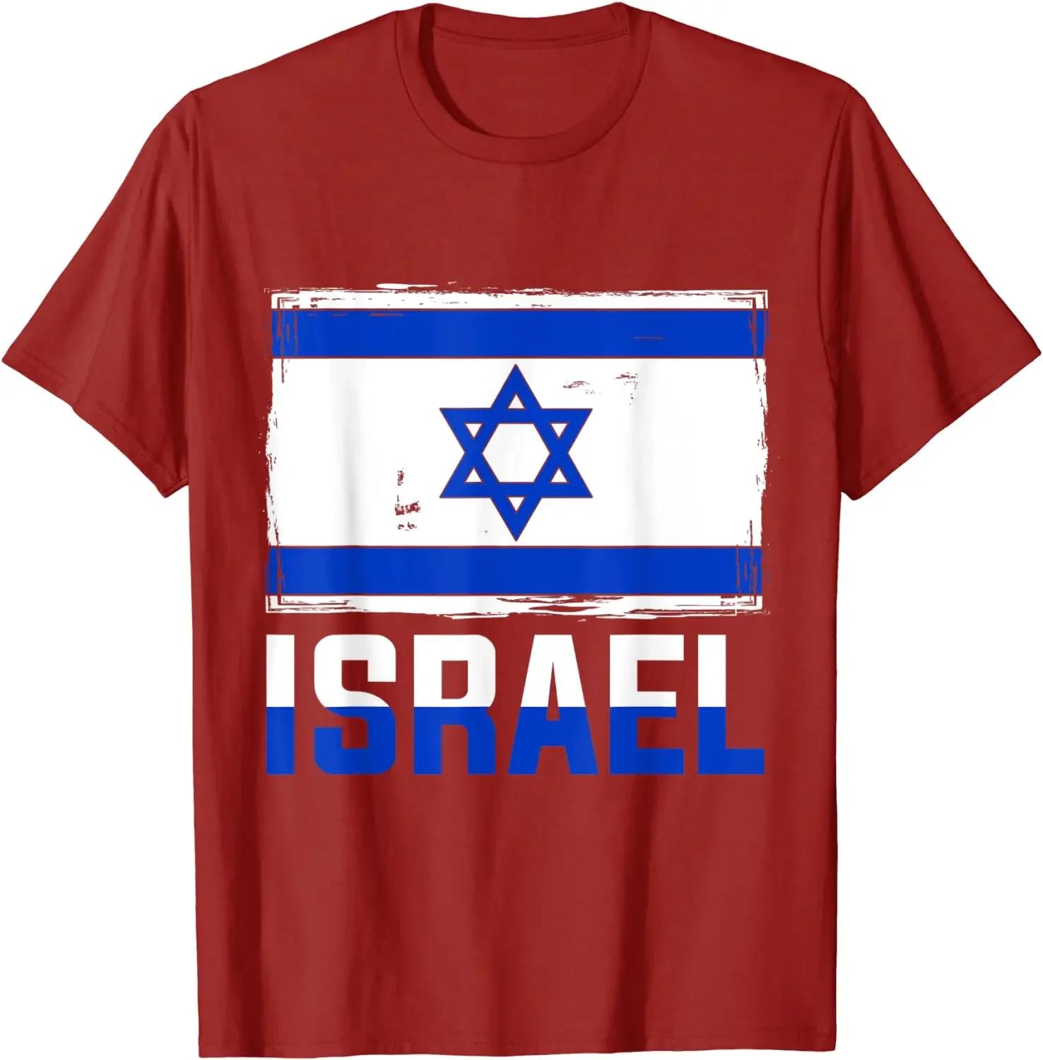 Israel Flag T-Shirt 100% Cotton O-Neck Summer Short Sleeve Casual Mens T-shirt Size S-3XL S
