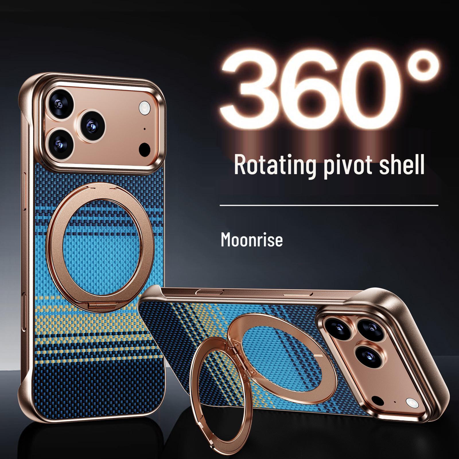 Kevlar iPhone 17 Pro Max 360° Magnetic Stand Phone Case iPhone 15 Pro