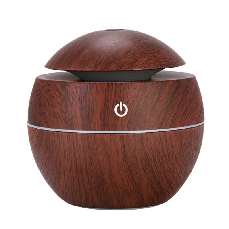 

130ML Air Humidifier Ultrasonic USB Diffuser Wood Grain LED Night Light Electric Essential Oil Diffuser Aromatherapy Difusor