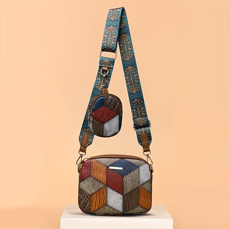 Сумка через плечо с ромбическим узором — фото 8