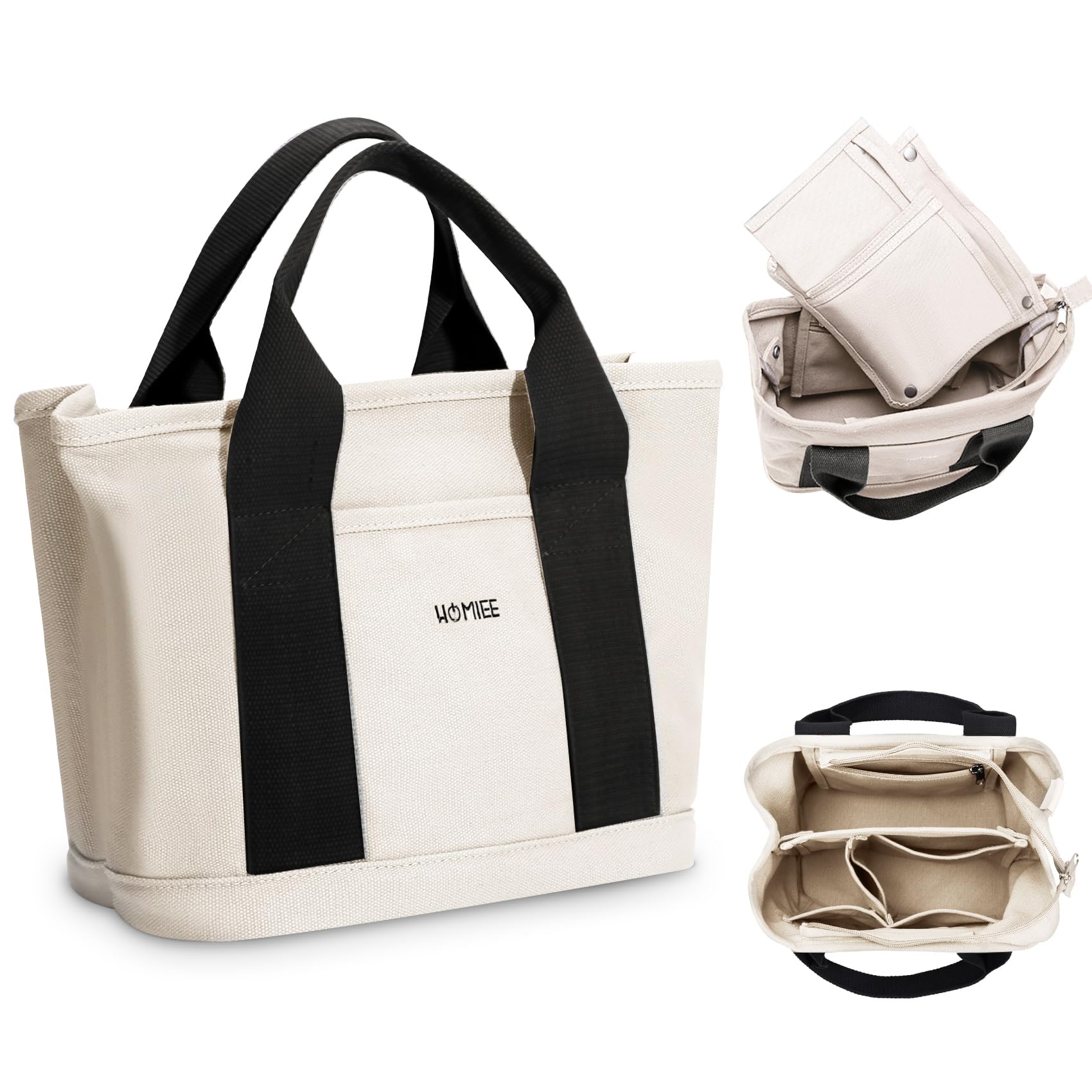 

Сумка-тоут для удобного выхода в свет [HOMIEE] Женская, Холщовая, С отделениями, Самостоятельно стоящая, Легкая, Большая, Сумка, Сумка для мамы, Сумка, Однотонная,