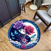 1pc home carpet yin yang floral design non-slip rug for office decor and living room gift ideas