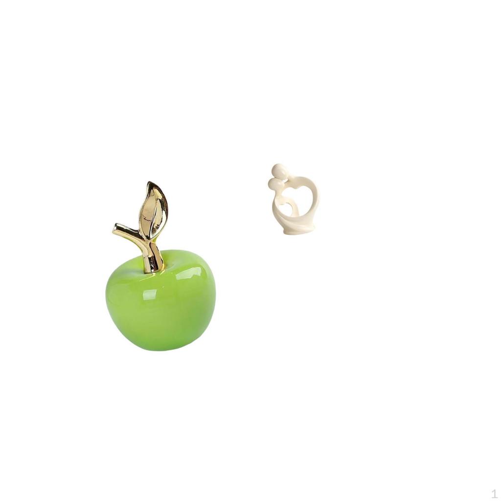 Ceramic Fruit Sculpture Artistic Couple Figurine Ornament for Home Decoration Cafe Study Room Desk