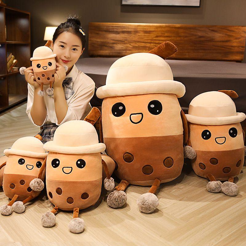 20304050cm Tea Bubble Boba Cup Soft Milk Tea Pillow Stuffed Doll Toys Plush