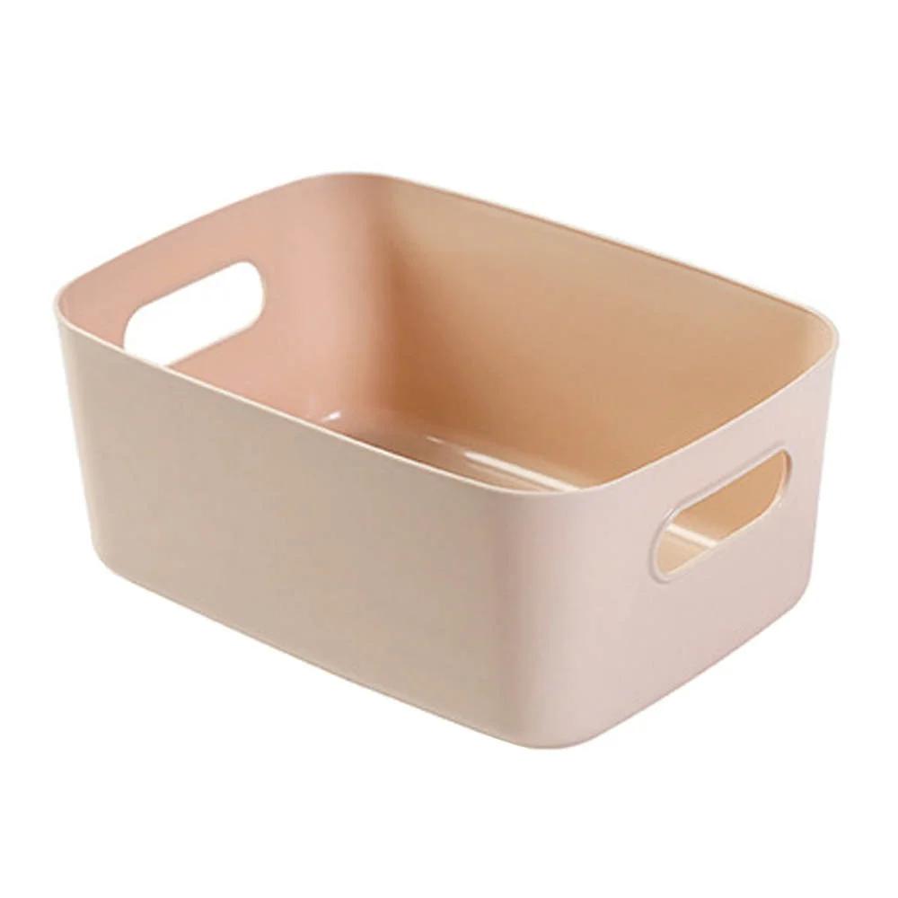 1Pc Desktop plastic cosmetic storage box Bathroom kitchen storage basket S-L Dormitory miscellaneous storage box
