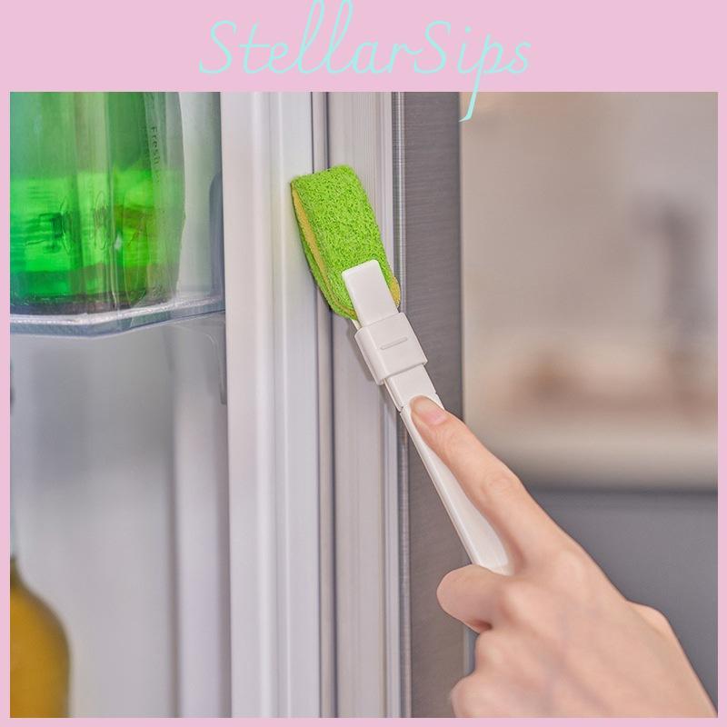 Compact Gap Cleaning Tool With Washable Sponge Head For Multisurface