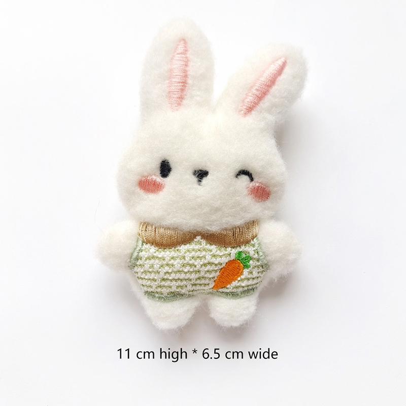 Cartoon Plush Bunny Doll Brooch For Women Cute Little Rabbit Doll Accessories Student Backpack Clothing Decoration Girls