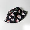 European and American New Santa Printed Bucket Hat Versatile Sunshade Washbasin Hat Women's Christmas Hat