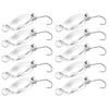 10pcs lot Fishing Lures Wobbler Baits SpoOn style Artificial Metal Baits Hook (Silver, 2.5g)
