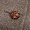 FOXEY [Good Condition] 33584-ACFE15KN Cashmerex Nylon Sable Fur Collar Leather Walnut Buttons Coat 40 greigeUsed