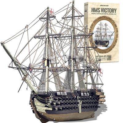 Piececool Quebra-cabeça 3D Metal Victory Marinha Real Navio de Linha de Primeira Classe de 104 Canhões Quebra-cabeça 3D Requer Montagem Não Precisa de Cola Dificuldade 4 Estrelas