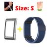 Metallrahmen + Nylonband für Amazfit Helio Armband Armband Bizeps Sport Ersatz Zubehör für Amazfit Helio Armband