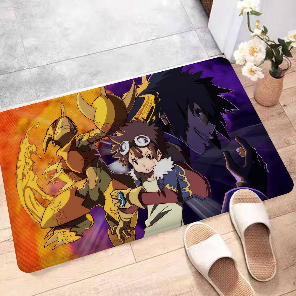 Kreslená D-Digimon Vstupní rohožka Pratelná Protiskluzová Podložka do obývacího pokoje k pohovce a křeslům Kuchyňská uvítací rohožka