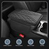 Car Center Console Cover, Leather Auto Armrest Cover With 2 Storage Bags, Universal Cars Armrest Cushion, Vehicle Interior Accessories Protector For