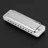 KONGSHENG AM 20D Phosphor Bronze Reed 10 Hole 20 Tone Blues Harmonica In the Key of D(White)