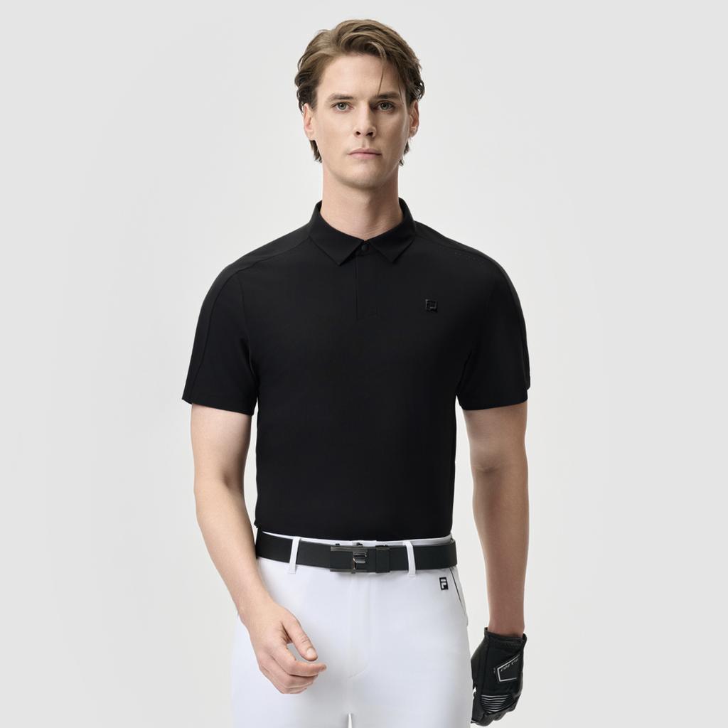 New FILA Golf Series Polo Shirt Men's Pitch Black A11M525118F-BK